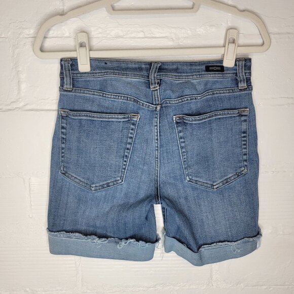 Liverpool Women's Size 2 Jean Shorts The Keeper Boyfriend Short Cut Off Cuffed - Picture 2 of 4